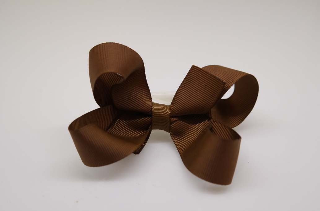 Large bowtique hair Bow with colors  Brown